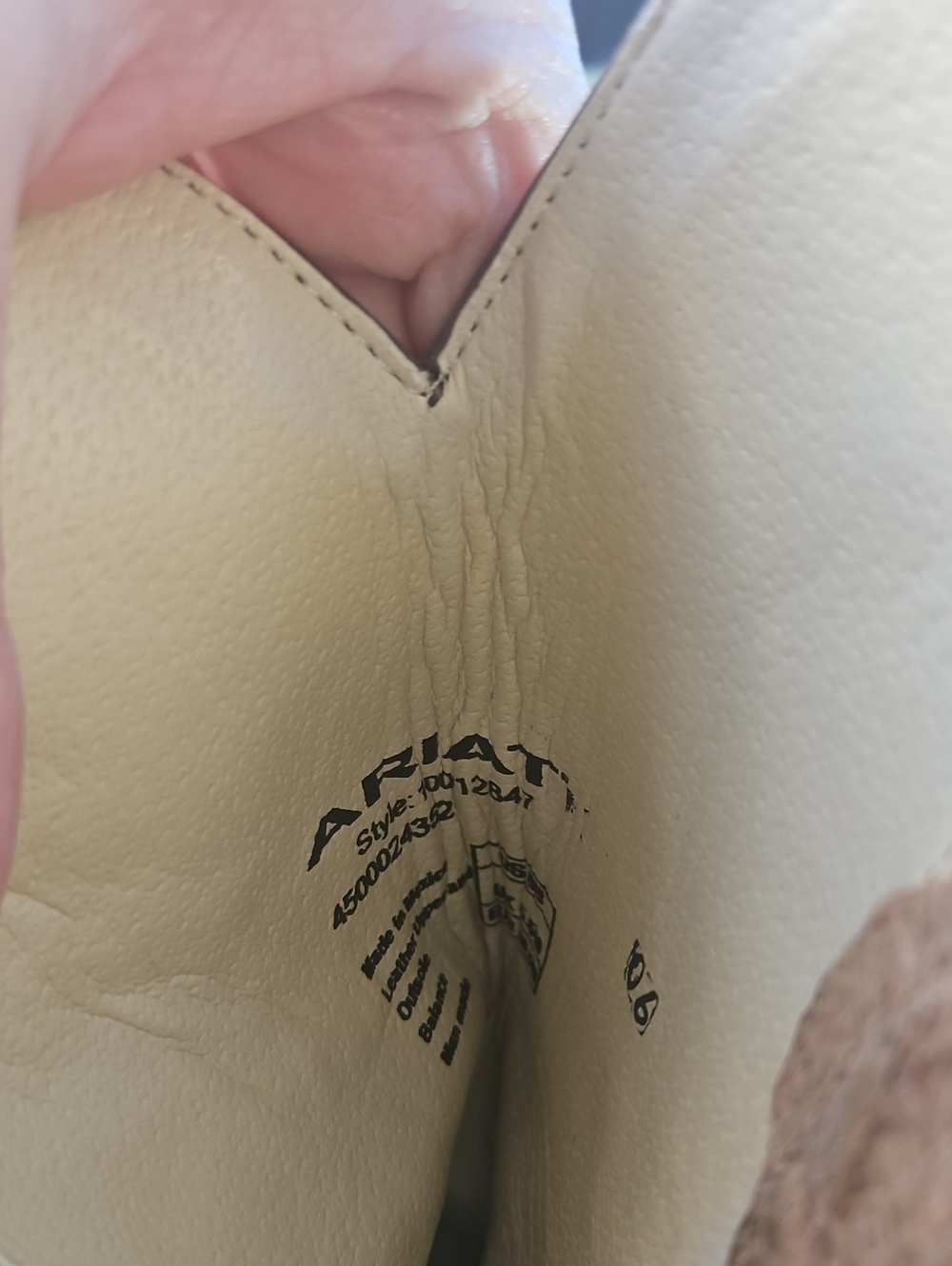 Women's Brown ARIAT riding Boots. Vintage Some Wear On Bottom As Shown. - Picture 5 of 6